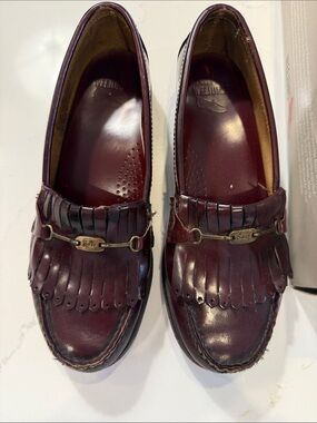 G.H. Bass & Co. Burgundy Kiltie Fringe Loafers